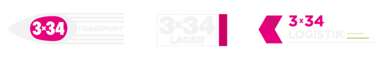3x34 - forskellige logoer