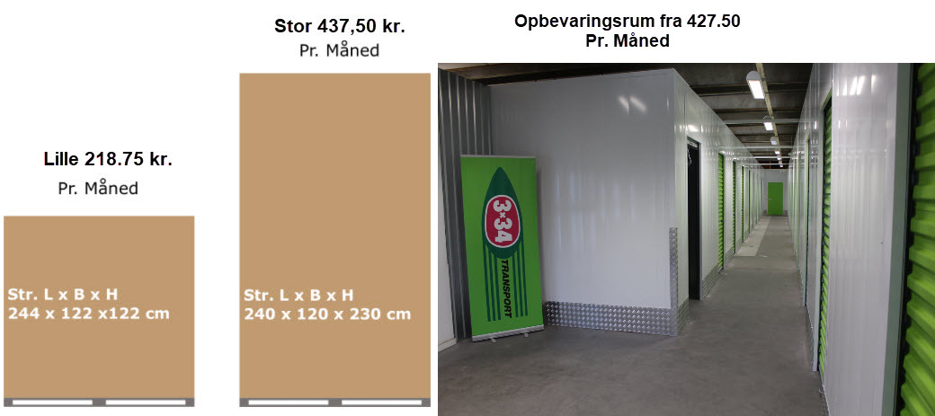 Detaljer for 3x34 opbevaring